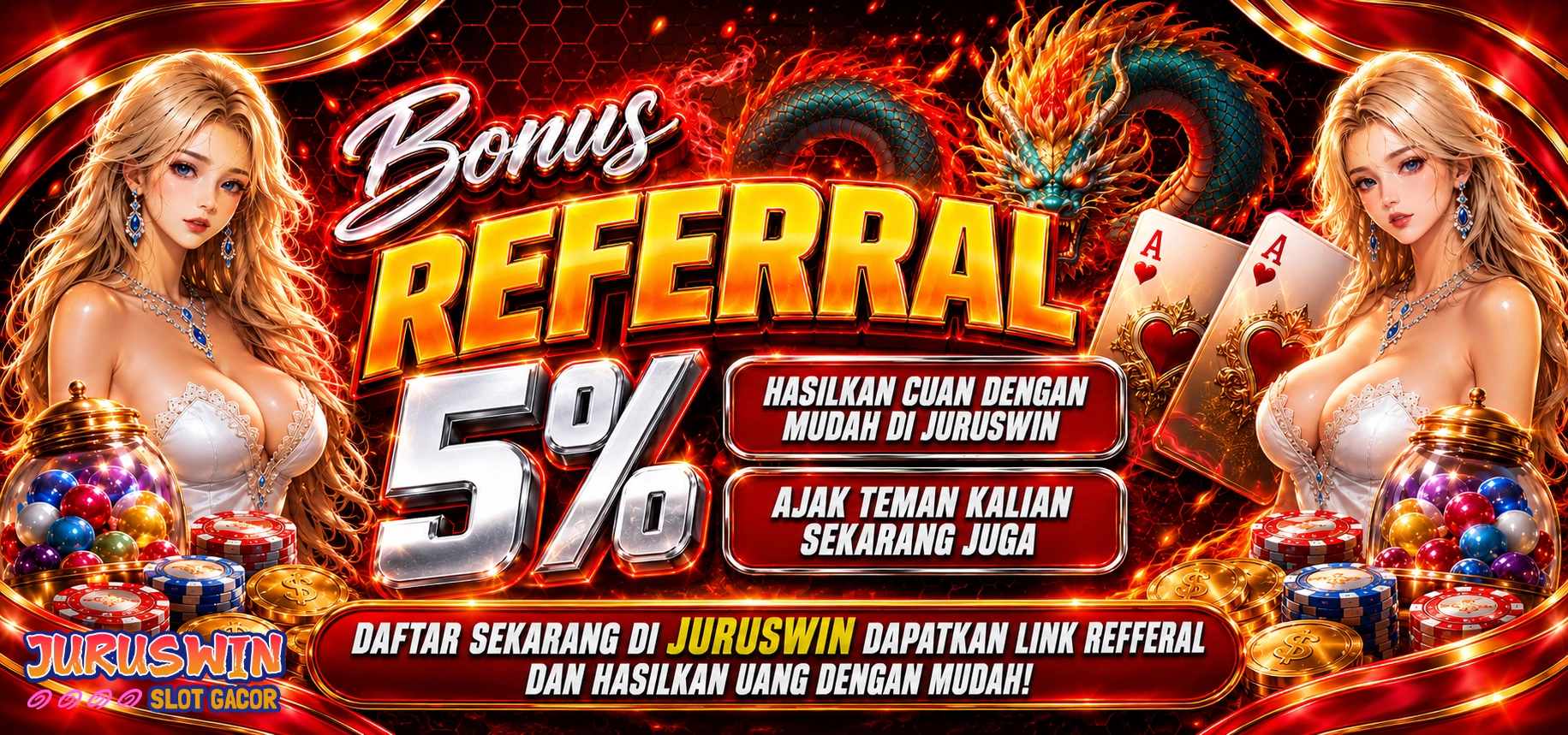 BONUS REFFERAL 5% JURUSWIN